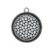 Pendentif Cabochon Argent - feuille exotique 