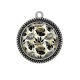 Pendentif Cabochon Argent - feuille exotique 