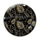 Cabochon Verre - feuille exotique 