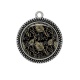 Pendentif Cabochon Argent - feuille exotique 