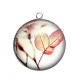 Pendentif Cabochon Argent - feuille 