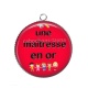Pendentif Cabochon Argent - maîtresse en or