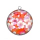Pendentif Cabochon Argent - fleur