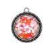 Pendentif Cabochon Argent - fleur