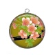 Pendentif Cabochon Argent - fleur