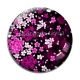 Cabochon Verre - fleur
