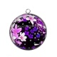 Pendentif Cabochon Argent - fleur