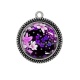 Pendentif Cabochon Argent - fleur