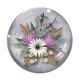 Cabochon Verre - fleur