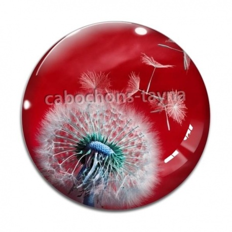 Cabochon Verre - pissenlit