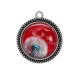 Pendentif Cabochon Argent - pissenlit