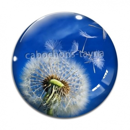Cabochon Verre - pissenlit