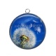 Pendentif Cabochon Argent - pissenlit