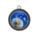 Pendentif Cabochon Argent - pissenlit