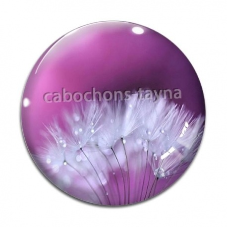 Cabochon Verre - pissenlit