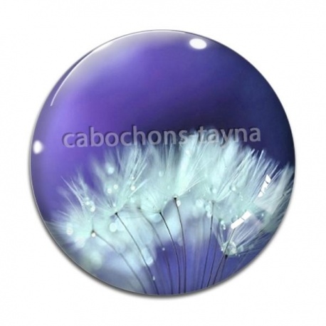Cabochon Verre - pissenlit