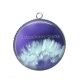 Pendentif Cabochon Argent - pissenlit