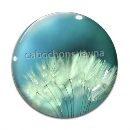 Cabochon Verre - pissenlit