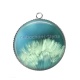 Pendentif Cabochon Argent - pissenlit