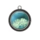 Pendentif Cabochon Argent - pissenlit