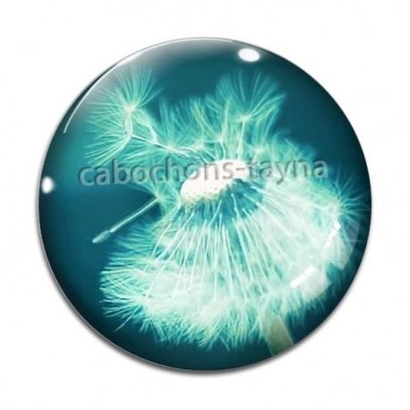 Cabochon Verre - pissenlit