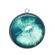 Pendentif Cabochon Argent - pissenlit