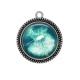 Pendentif Cabochon Argent - pissenlit