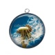 Pendentif Cabochon Argent - pissenlit