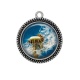Pendentif Cabochon Argent - pissenlit
