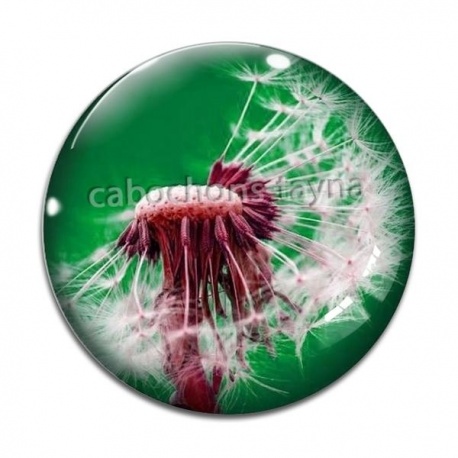 Cabochon Verre - pissenlit