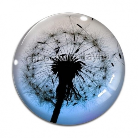 Cabochon Verre - pissenlit
