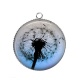 Pendentif Cabochon Argent - pissenlit