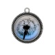 Pendentif Cabochon Argent - pissenlit