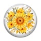 Cabochon Verre - tournesol