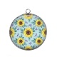 Pendentif Cabochon Argent - tournesol