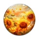 Cabochon Verre - tournesol