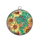 Pendentif Cabochon Argent - tournesol