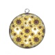 Pendentif Cabochon Argent - tournesol