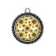 Pendentif Cabochon Argent - tournesol
