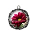 Pendentif Cabochon Argent - fleur