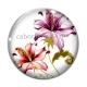 Cabochon Verre - fleur exotique