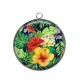 Pendentif Cabochon Argent - tournesol
