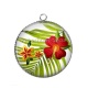 Pendentif Cabochon Argent - tournesol