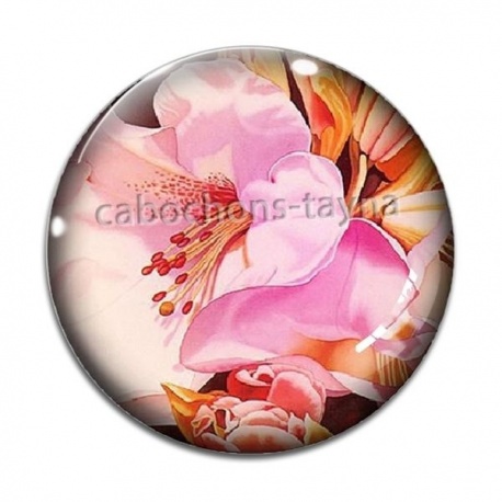 Cabochon Verre - tournesol