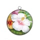 Pendentif Cabochon Argent - tournesol