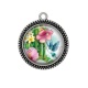 Pendentif Cabochon Argent - tournesol