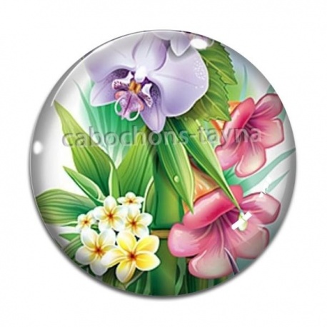 Cabochon Verre - tournesol