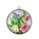 Pendentif Cabochon Argent - tournesol