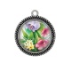 Pendentif Cabochon Argent - tournesol
