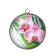 Pendentif Cabochon Argent - tournesol